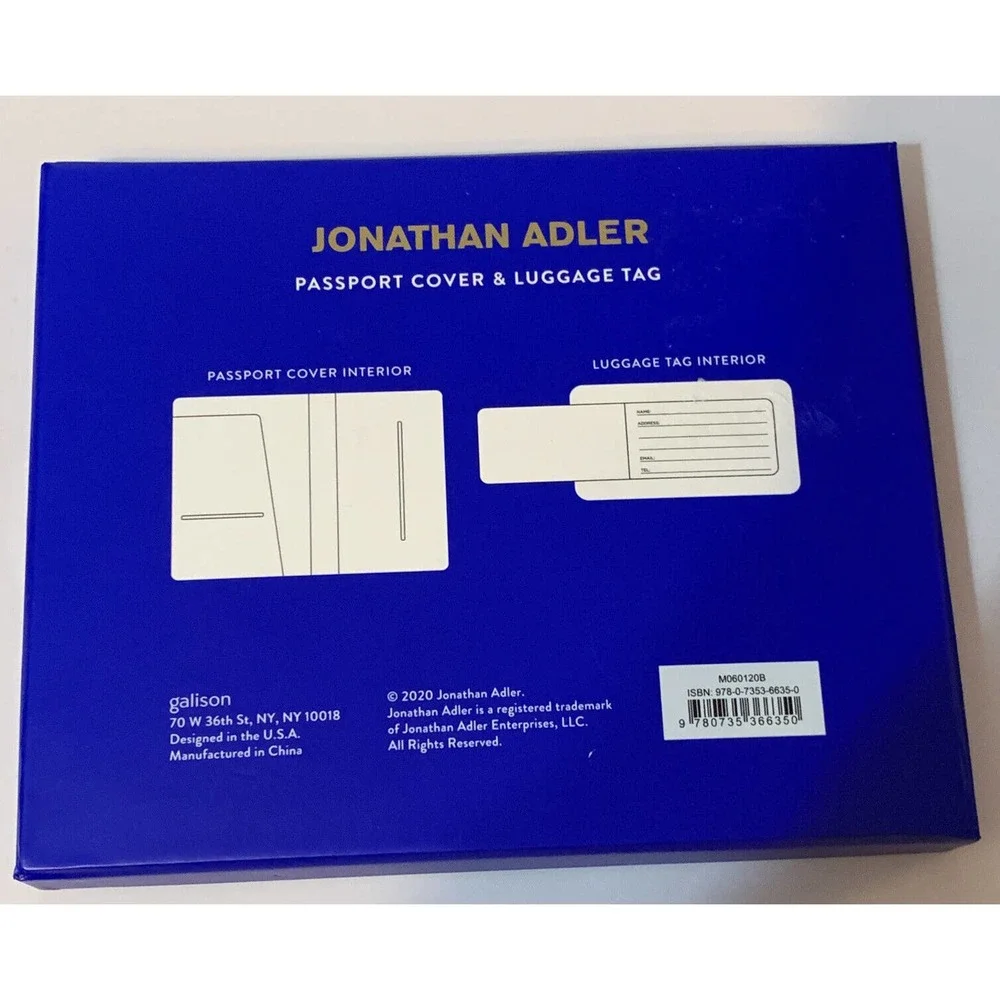 Jonathan Adler Blue Versailles Travel Set by Galison Brand New Sealed Box
